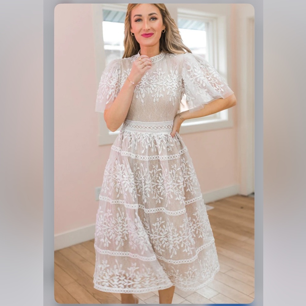 Ivy City Co Sicily Dress with Flutter Sleeves